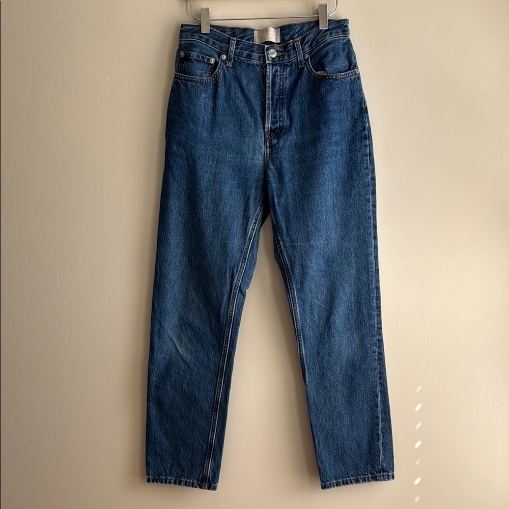 EVERLANE The ’90s Cheeky Jean Straight Fit Ankle Crop Button Fly Denim 27 Ankle